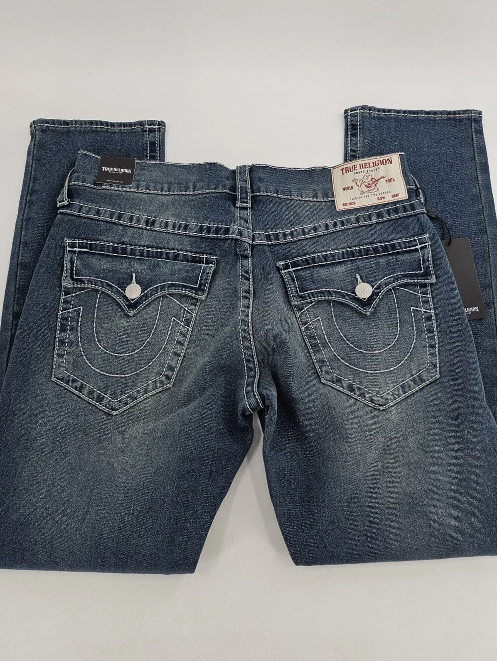 True Religion Geno Big T Flap Relaxed Slim Jeans World Tour Men's